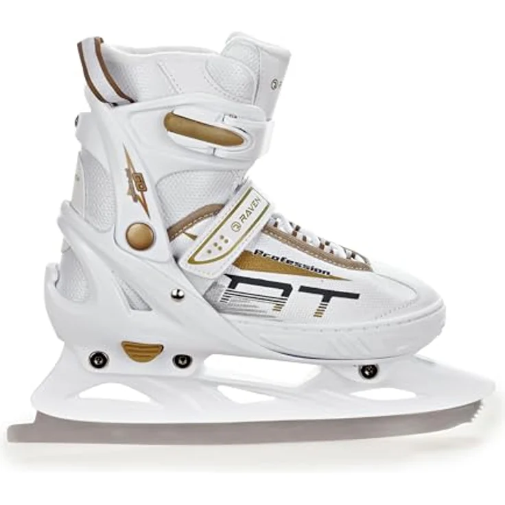 RAVEN Profession 2in1 Schlittschuhe Inlineskates Inliner, verstellbar für Kinder und Erwachsene, White/Gold, Größe 31-35 (20,5cm-23cm) – Bild 3