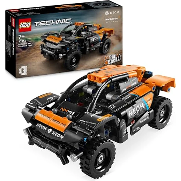 LEGO Technic NEOM McLaren Extreme E Race Car Set, Auto-Spielzeug mit Rückziehmotor für Kinder, baubares Aufziehauto, Technik-Geschenk für Jungs und Mädchen ab 7 Jahren 42166 – Bild 1