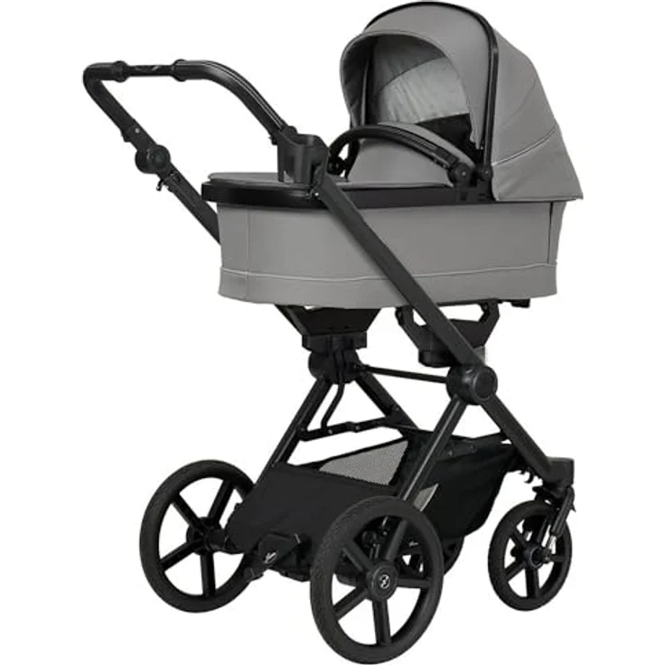 Hartan Kinderwagenset IVY GTR Outdoor, Grau, 3-teilig, mit Liegewanne, höhenverstellbarem Schiebergriff, Federung und 5-Punkte-Gurt – Bild 3