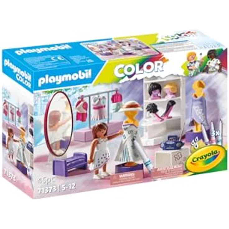 Playmobil Fashion - PLAYMOBIL Color: Fashion Design Set mit wieder abwaschbaren Stiften und vier Wechselperücken, weiß – Bild 2