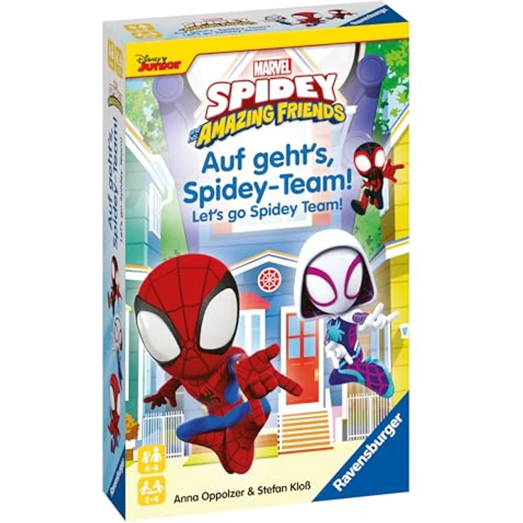 Ravensburger 22594 Spidey and his Amazing Friends - Auf geht's, Spidey-Team! - Mitbringspiel für 2-4 Spieler ab 4 Jahren, 3D Aufbau, für Fans der Serie geeignet – Bild 5