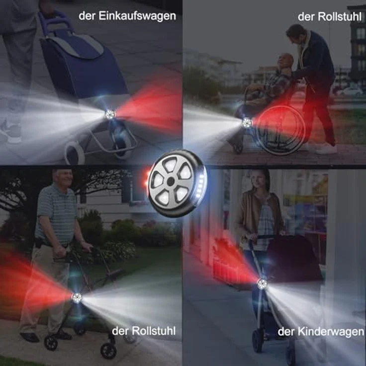 Aiworthy Kinderwagenlicht (2 Stück),Sehen und gesehen werden mit dem Kinderwagen,Passend für alle Kinderwagen, Bergsteiger Kinderwagen-Zubehör – Bild 8
