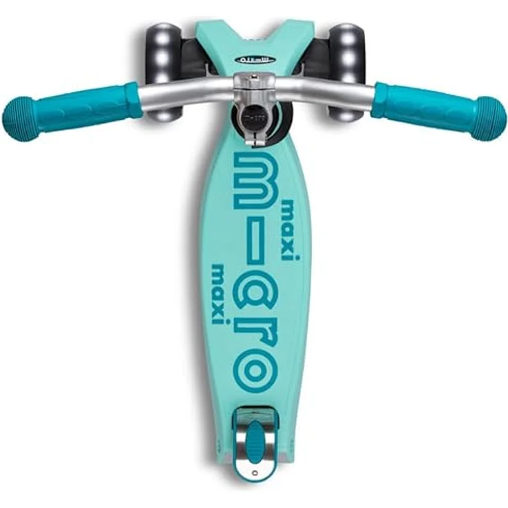 Micro Maxi Micro Deluxe Pro LED Scooter, breiten LED-Vorderrädern, rutschfester Trittbrettbeschichtung, höhenverstellbarer Lenkstange, leuchtend blau – Bild 2