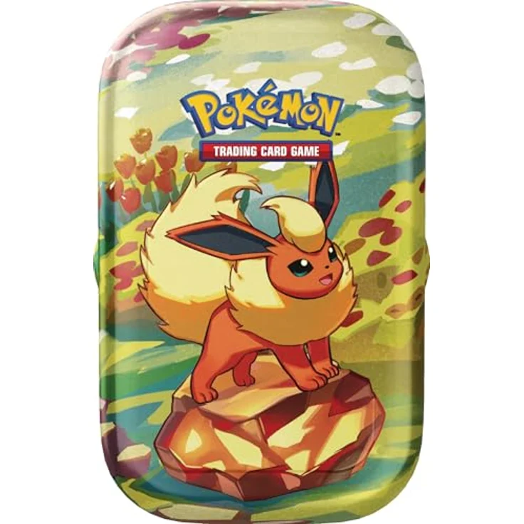 Pokémon Mini-Tin-Box Karmesin & Purpur – Flamara (2 Boosterpacks & 1 Münze) – Bild 2