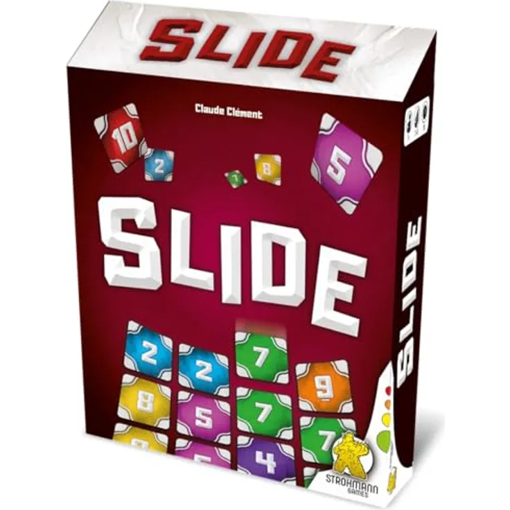 Pegasus Spiele Slide, Brettspiel von Strohmann Games für 2-4 Spieler, 4x4 Kartenraster, strategisches Punkte Management