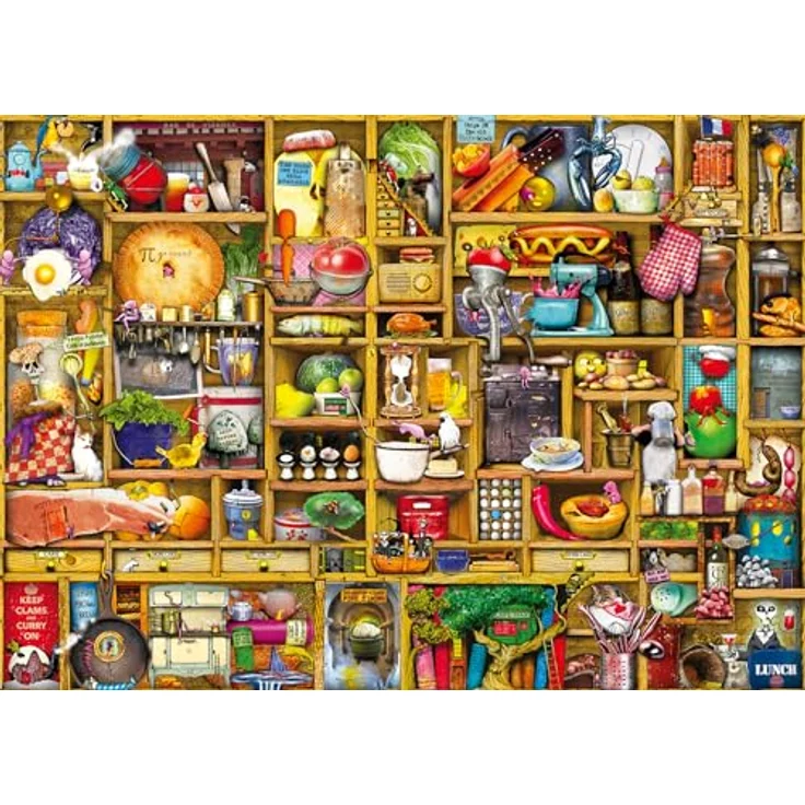 Ravensburger Puzzle 12000652 - Kurioses Küchenregal - 1000 Teile Puzzle für Erwachsene und Kinder ab 14 Jahren, bunte Landschaftsmotive und reflexfreies Puzzlebild – Bild 1
