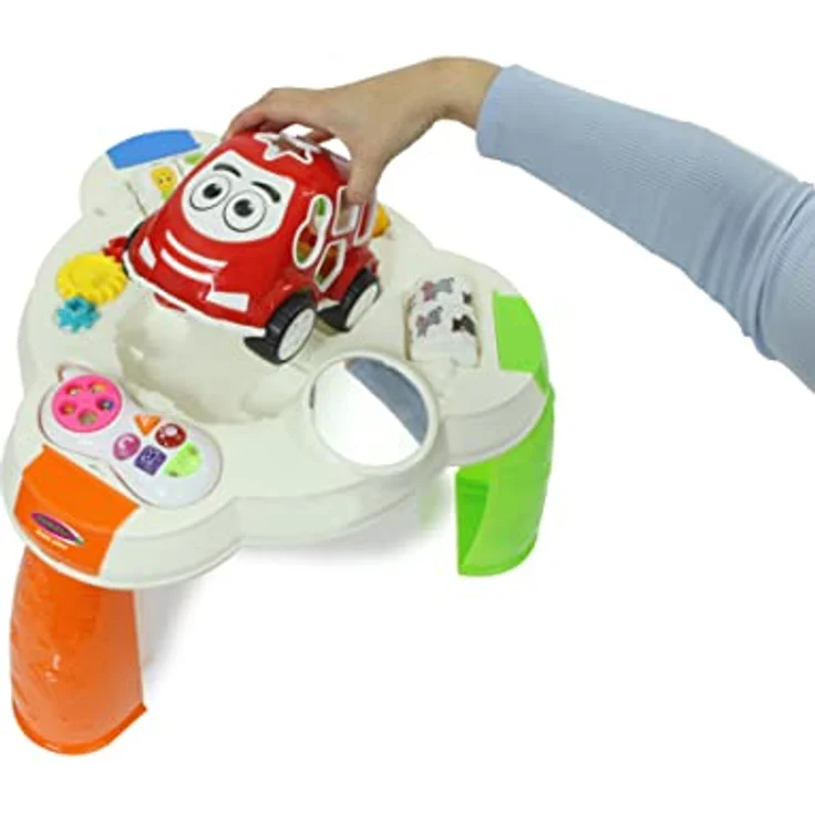JAMARA KIDS Spieltisch mit Formauto und Handy, Lerncomputer mit LED Lichteffekten, Weiß – Bild 4