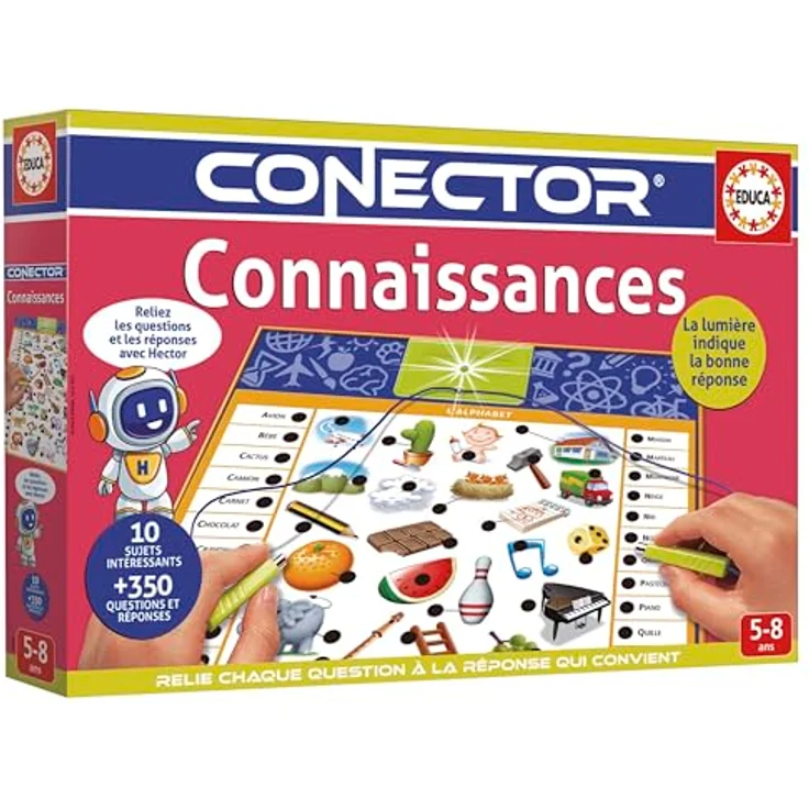 Educa Connector Wissenschaftliches Wissensspiel, interaktives Lernspiel für Einzelspieler ab 5 Jahren, kompakte Größe 25,6 cm x 32 cm x 7 cm, robust aus hochwertigen Karton – Bild 3