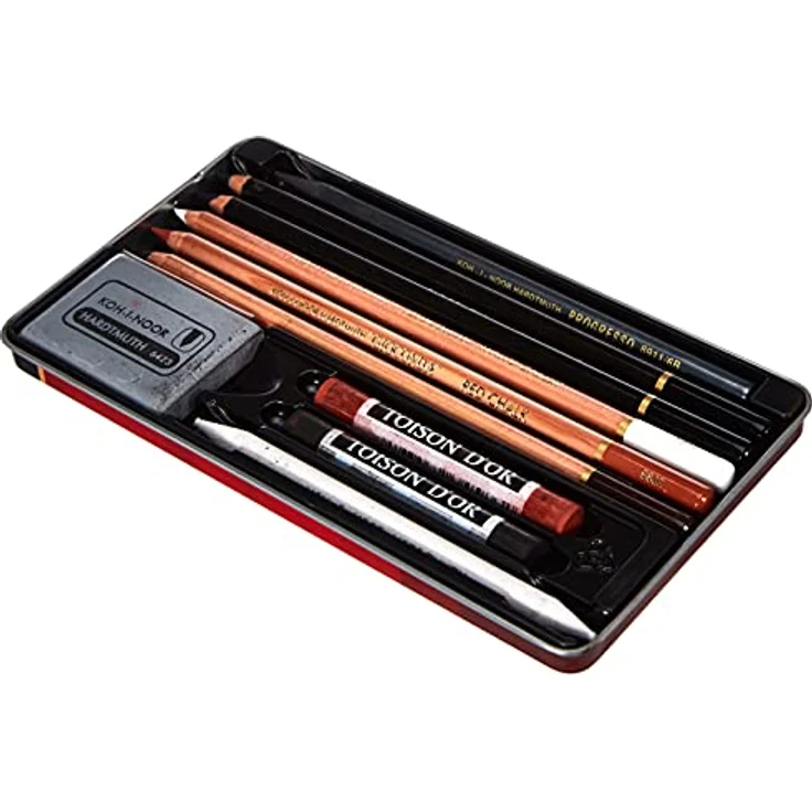 Koh-I-Noor Gioconda Zeichenset Art Set 10-teiliges Set in Metallbox Geschenkset 8890 – Bild 3
