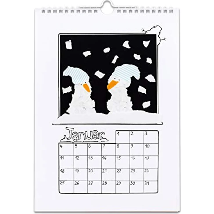 Betzold - Bastel-Kalender Kinder - Kreativ-Kalender Blanko-Wandkalender immerwährend Dauerkalender ohne Jahr – Bild 3
