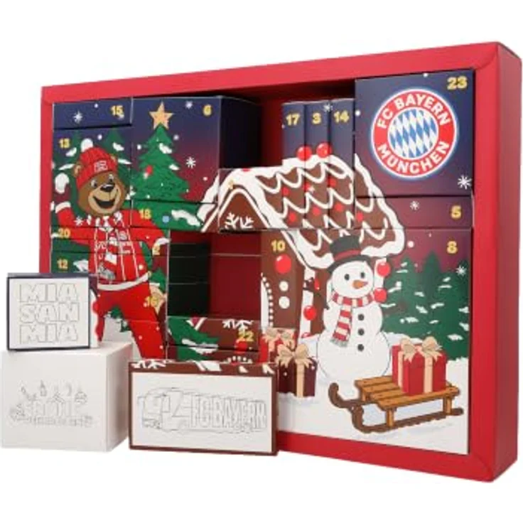 FC Bayern München Kinder Adventskalender 2025, mehrfarbig, aus Pappe, Höhe 53 cm, Breite 37 cm – Bild 5