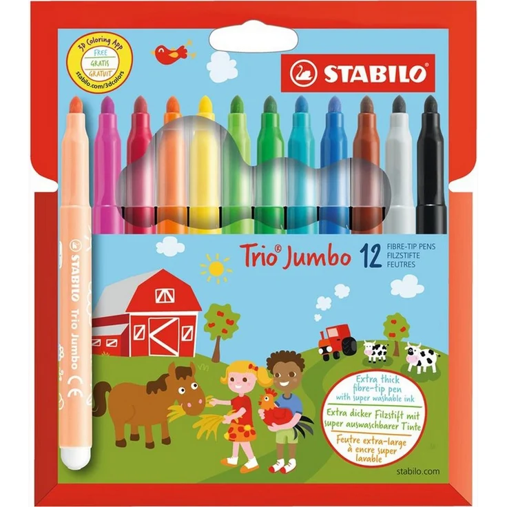 STABILO Filzstift Trio Jumbo, 1er Pack – Bild 1
