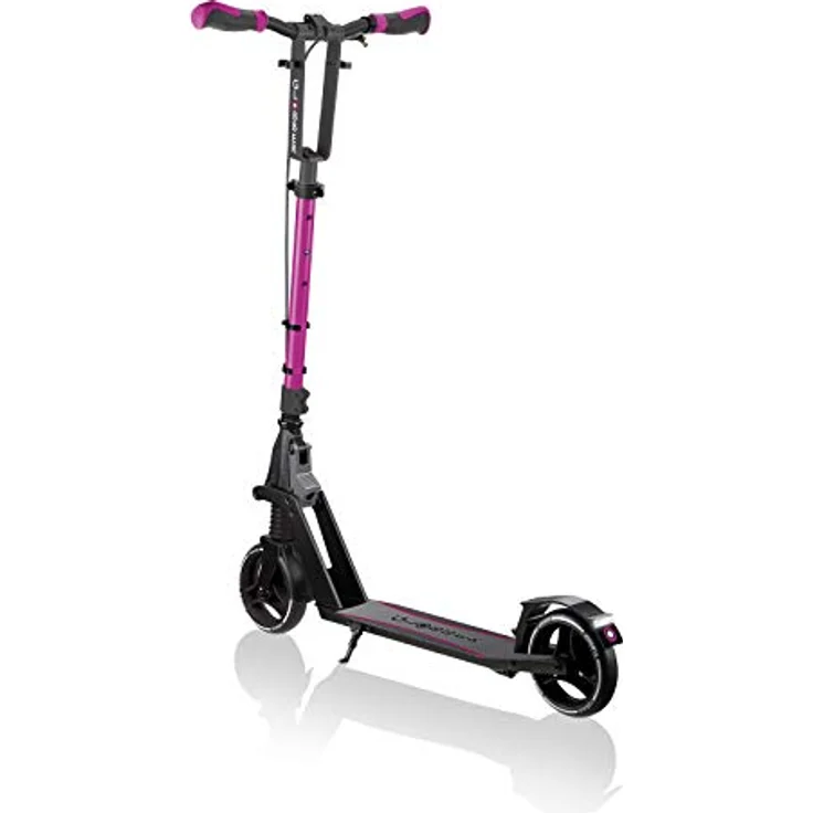 Globber Scooter One K 165 BR, faltbarer Roller für Jugendliche und Erwachsene, Rubinrot, mit vorderer Stossdämpfung und höhenverstellbarer Lenkstange – Bild 5