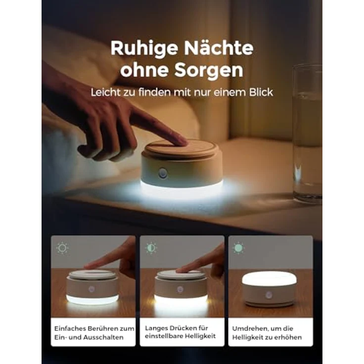 Momcozy Sound Machine für Babys, tragbares weißes Rauschen mit 20 Klängen, Touch-Licht, Schlaf-Timer und Speicherfunktion, perfekt für unterwegs und das Kinderzimmer – Bild 4