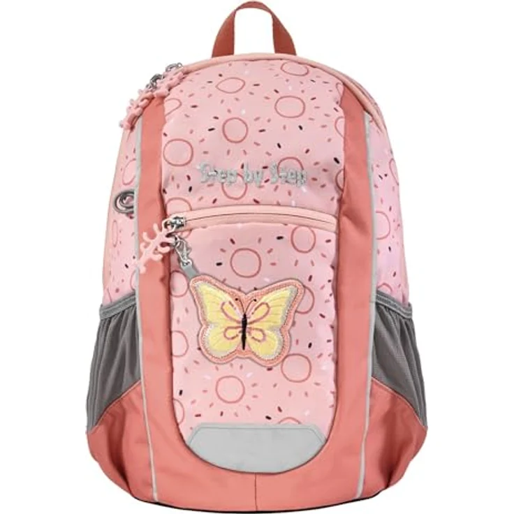 Step by Step KIGA MAXI Rucksack-Set „Butterfly Mia“, rosa, ergonomischer Mini-Rucksack mit separatem Innenfach, höhenverstellbarem Brustgurt, 10 l, für KITA und Kindergarten, ab 3 Jahren – Bild 1