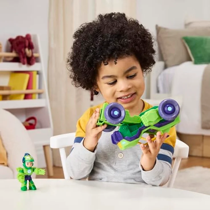 Marvel Iron Man and his Awesome Friends Iron Hulk 2-In-1 Mech-Anzug & Fahrzeug, 7,6 cm bewegliche Action-Figur mit Helm und Verwandlungsfunktion – Bild 5