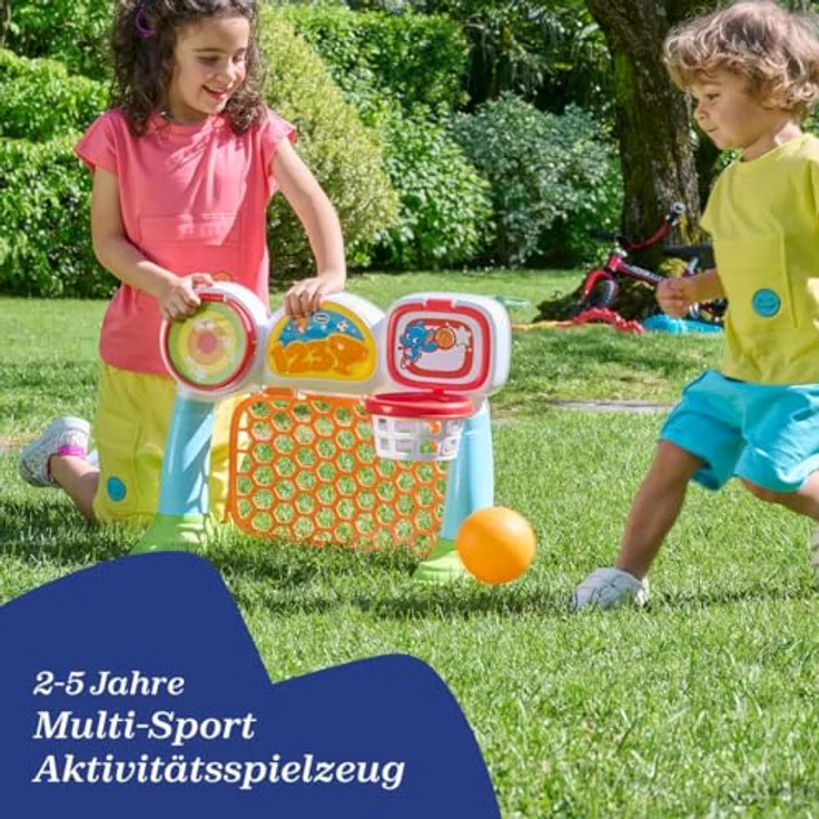 Chicco GOAL LEAGUE 2023, 3in1 Multi-Sport-Aktivitätsspiel mit Lichtern und Geräuschen, italienisches Design – Bild 3