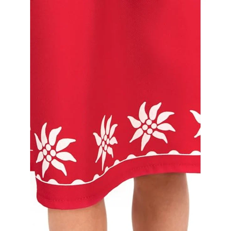 Metamorph Heidi Kinderkostüm, lizenziertes einteiliges Kleid mit süßen Mustern, Größen 98/104 – Bild 4