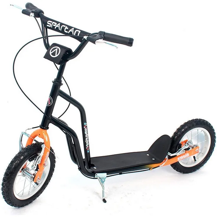 SPARTAN SPORT Scooter Premium, leichtgewichtiger Roller mit ergonomischem Design, schwarz