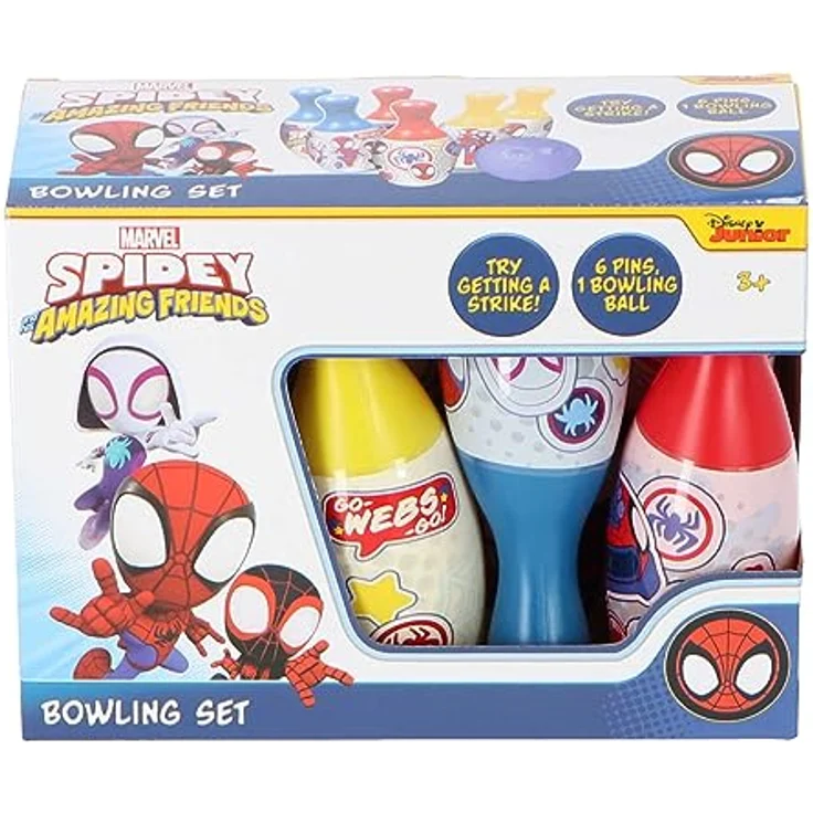 Spiderman Bowlingset, Wurfspiel mit Spiderman Motiv – Bild 1