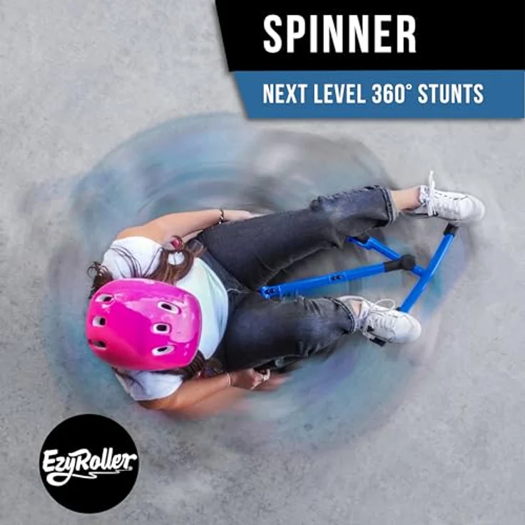 EzyRoller Spinner X Dreirad für Kinder ab 4 bis 14 Jahre, rot, mit 360° Rotation und anpassbarem Rahmen, bis 70 kg tragbar – Bild 2