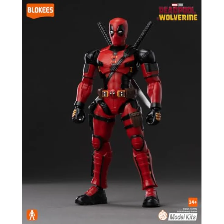 Dickie Blokees Marvel Deadpool Bausatz bewegliche Figur, 86 Teile mit Blitz- und Energieeffekten, 13 cm hoch – Bild 2