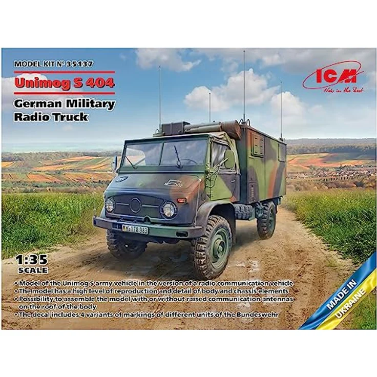 ICM Unimog S 404, Militär-Funkwagen Modellfahrzeug mit detailgetreuer Nachbildung – Bild 7