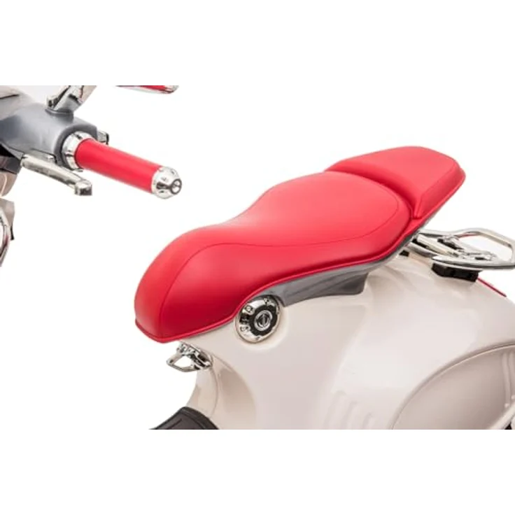 sun baby Vespa Kinder Elektroroller, Elektro Kinderroller ab 18 Monaten, mit LED-Beleuchtung, offiziell lizenzierter Vespa-Rutscher, geeignet für die kleinsten Entdecker, (Weiß) – Bild 4