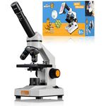 Bresser DieMaus Biolux Mikroskop für Kinder - 40x-1024x Vergrößerung, LED Beleuchtung, USB Kamera, umfangreiches Zubehör