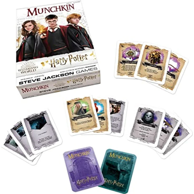 The OP USAopoly - Munchkin Deluxe Harry Potter Card Game - Offiziell Lizenziertes Harry Potter Merchandise & Munchkin Spiel - Für 3-6 Spieler - Ab 11 Jahren - Englisch - Preisvergleich – Bild 6