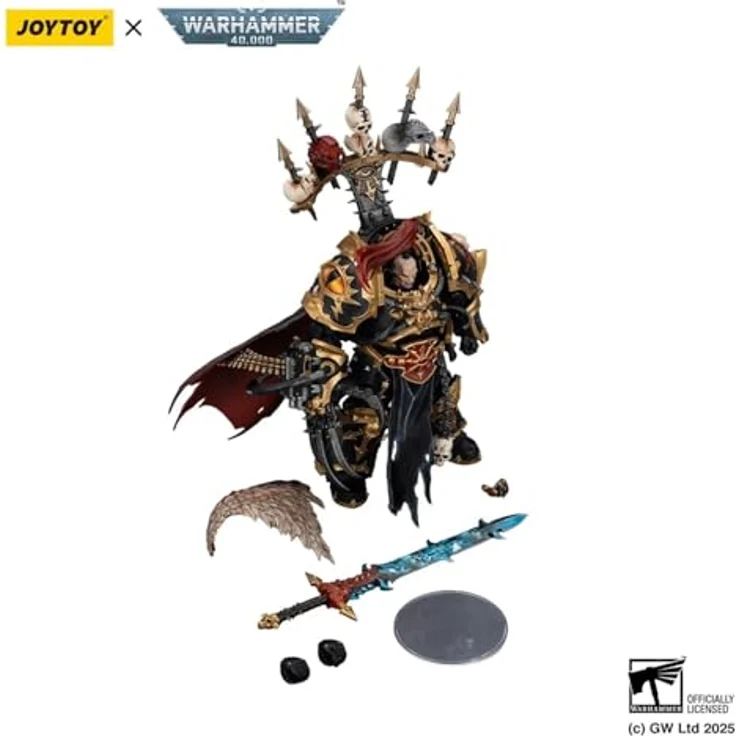 Joy Toy Warhammer 40,000 Actionfigur Black Legion Abaddon the Despoiler, 16 cm, mit Drach'nyen und Zubehör, bewegliche Gelenke – Bild 8