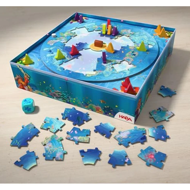 HABA Game Meets Puzzle – Ocean Twist, Brettspiel zum Puzzeln und Schatzsuchen – Bild 2