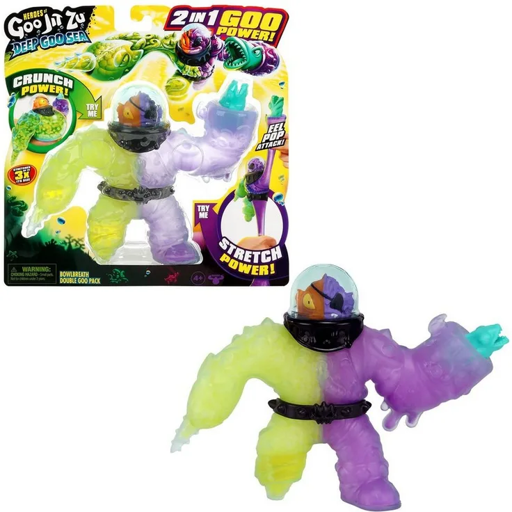 Moose Toys Actionfigur HEROES OF GOO JIT ZU - Deep Sea - Double Goo Attack Pack - Bowlbreath
