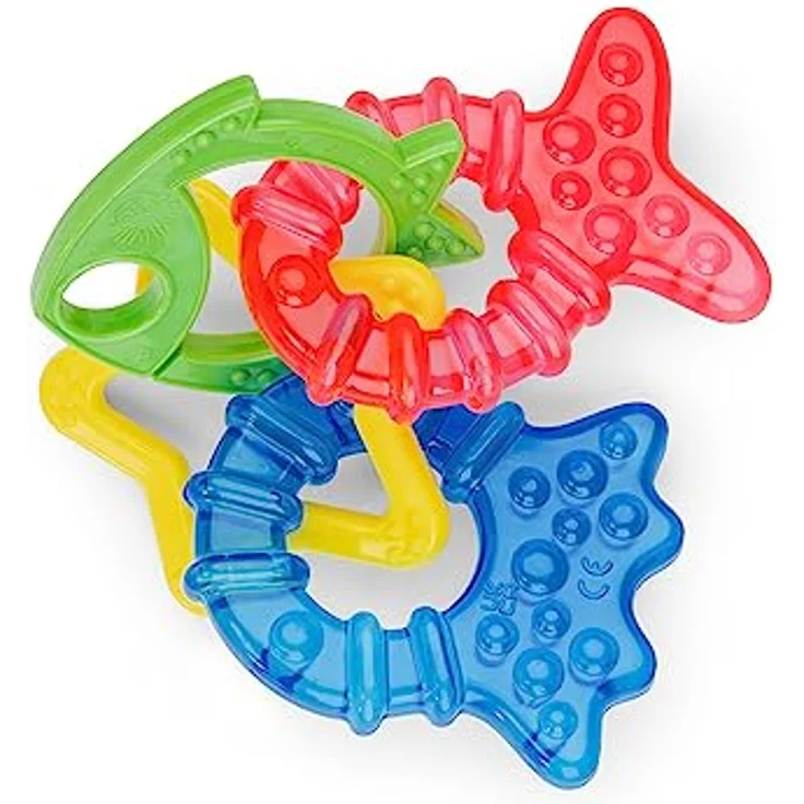 Baby Einstein Ocean Explorers Cool Critters, Khlbares Beißring-Set mit 4 Ozean-Themenringen für Babys von 3-36 Monaten, Mehrfarbig – Bild 1