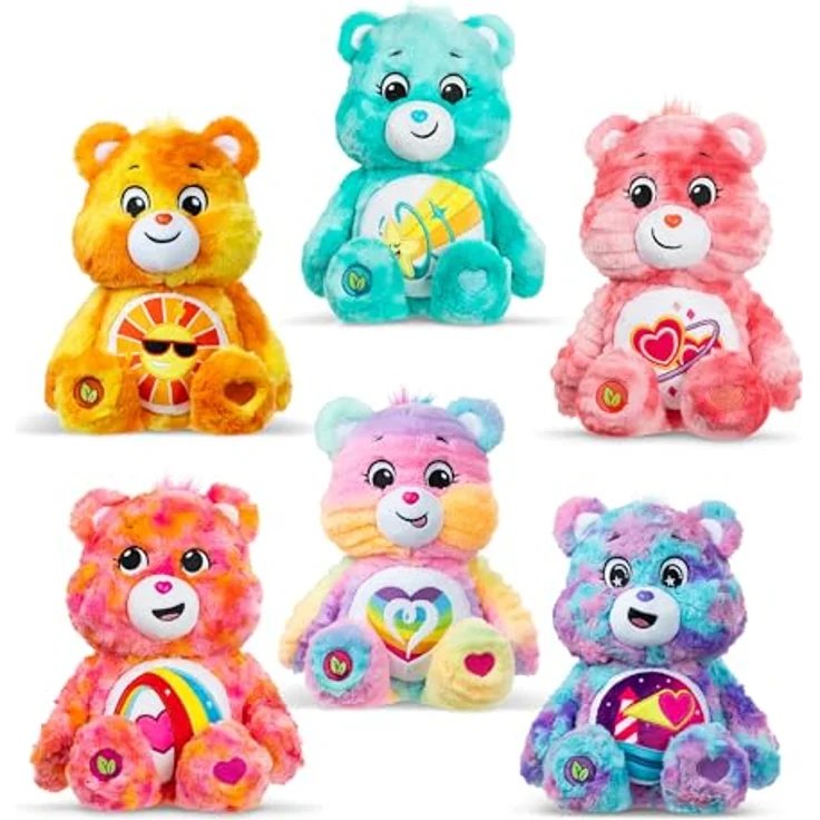Troetelbeertjes Care Bears Loveshine Bear Colour Splash, 35 cm Plüsch-Teddybär mit detailliertem Belly Badge-Design – Bild 9