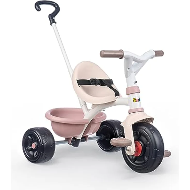 Smoby Dreirad Be Fun Rosa, Mitwachsendes Dreirad mit Sicherheitsgurt und ergonomischem Sitz – Bild 1