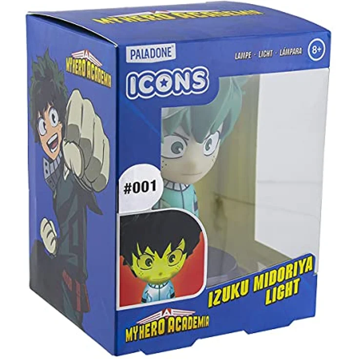 Paladone My Hero Academia 3D Leuchte Icon Light Izuku Midoriya grün, Bedruckt, 100% Kunststoff, mit LEDs, im Sichtkarton. – Bild 5