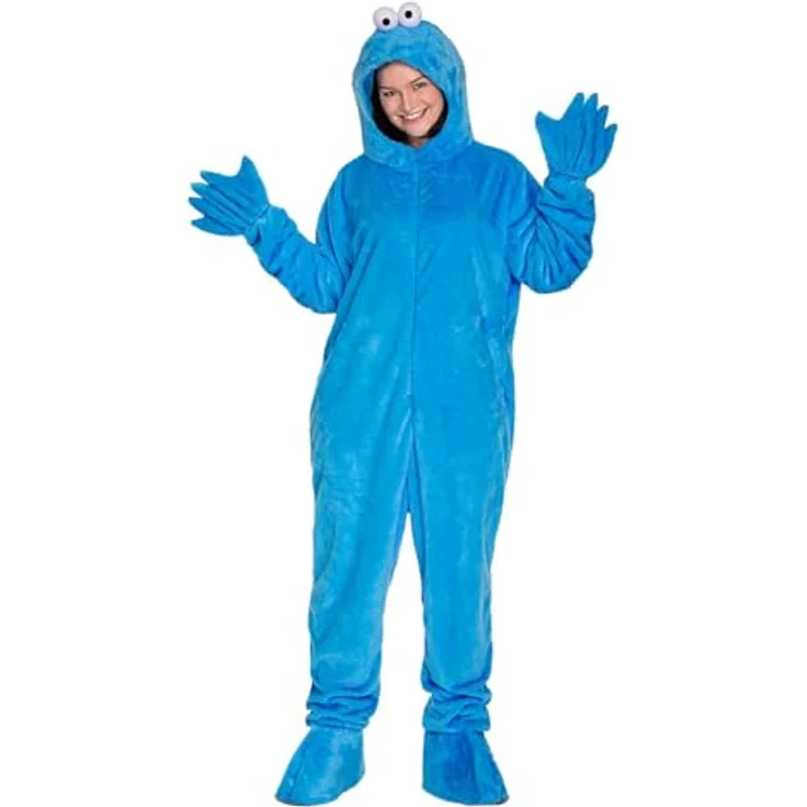 Maskworld Die Sesamstraße Krümelmonster Kostüm - blau - Größe XXL - Karneval, Halloween, Motto-Party – Bild 2