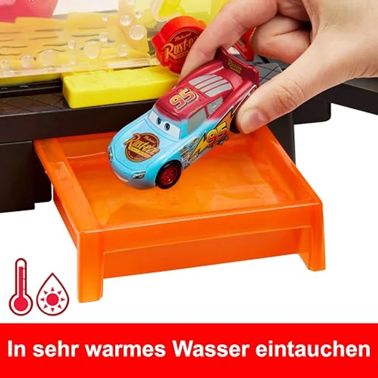 Disney Pixar Cars Color Changers Lightning McQueen Autowaschanlage, interaktives Spielset mit Farbwechseleffekt – Bild 4