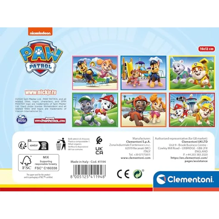 Clementoni Paw Patrol 12 Würfel Puzzle Kinder - Vielseitiger Puzzle-Spaß für Kinder ab 3 Jahren, Kinderfreundliche Designs - Sensorik- & Motorikspielzeug 41194 – Bild 3
