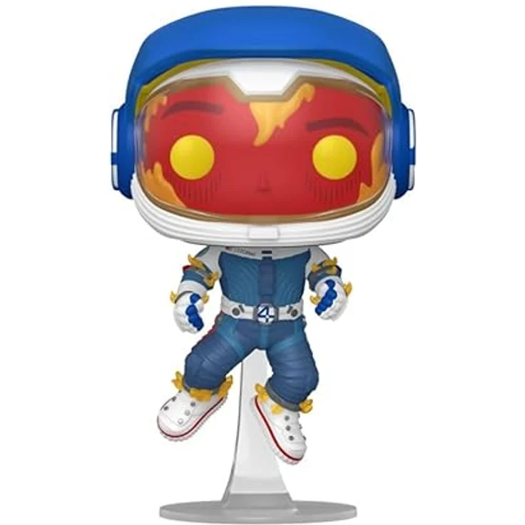 Funko Sammelfigur Marvel The Fantastic 4 Human Torch, detaillierte Sammlerfigur mit feuriger Darstellung in Fensterbox – Bild 2