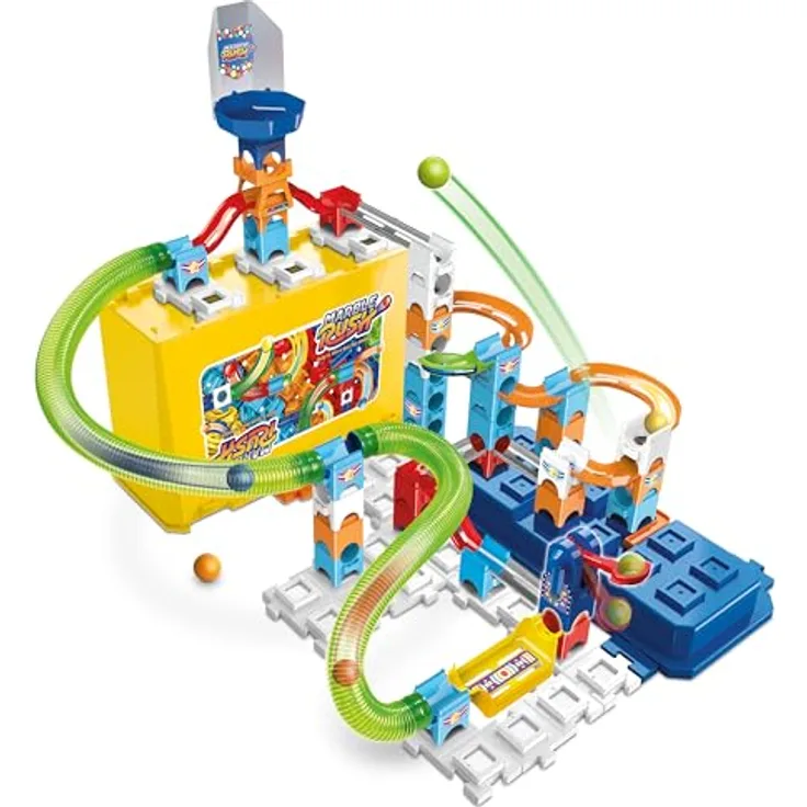 Vtech Marble Rush - Build & Store Box Set M400, Kugelbahn mit hoher Qualität, ideal als Geschenk, unterstützt Spiel und Phantasie