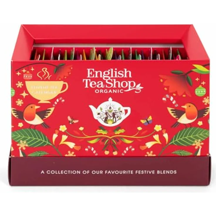 English Tea Shop ETS - BIO Tee Adventskalender 2026 "Christmas Countdown", roter Adventskalender mit 25 Teebeuteln – Bild 2