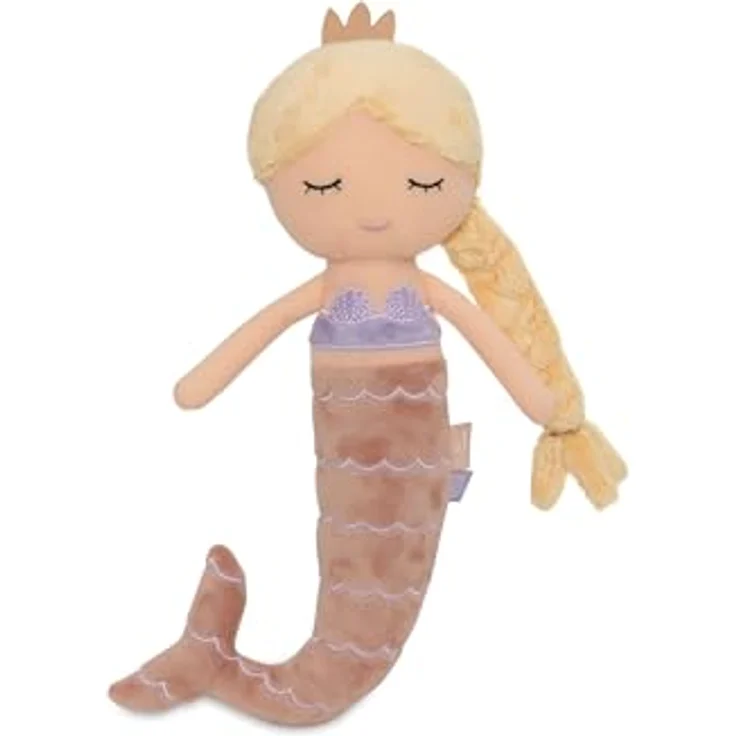 Jollein Stoffpuppe Mermaid Ella, 32cm Kuscheltier aus 100% Polyester, bunt – Bild 1