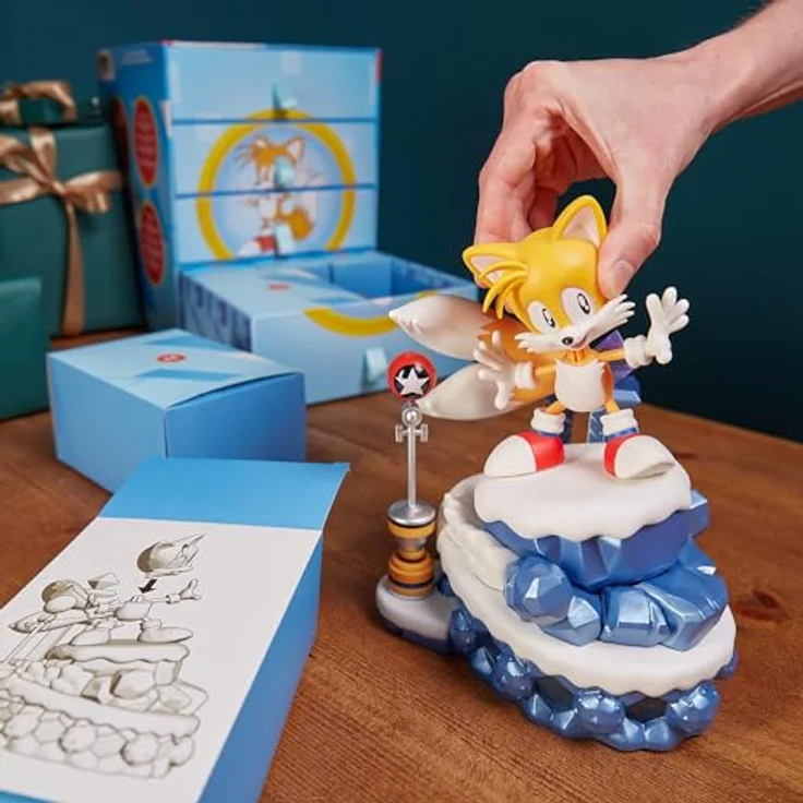 CC Countdown Characters von Numskull 2023 Sonic the Hedgehog Tails Sammlerfigur - Offizielle SEGA-Merchandise - Zusammenbaubare Adventskalenderstatue – Bild 2