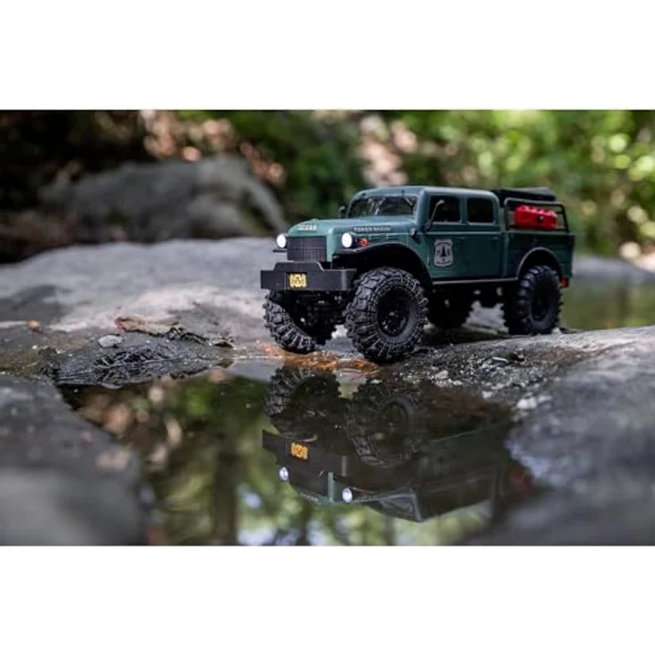 Axial RC Truck SCX24 40's 4-Türer Dodge Power Wagon Grün 1/24 4 Radantrieb RTR mit Pro-Line Reifen und Impulse Bead-Loc Rädern – Bild 2