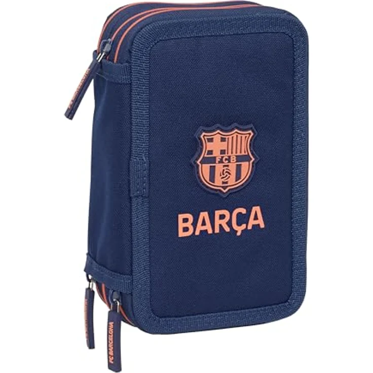 Safta F.C. Barcelona 2. Team Schulmäppchen, Federmäppchen mit 37 Utensilien, blau-rot, strapazierfähig und leicht zu reinigen, 12,5 x 5,5 x 19,5 cm – Bild 1