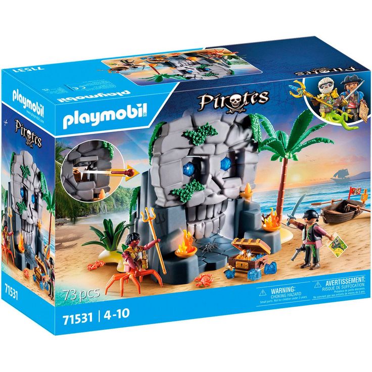 Playmobil® Konstruktions-Spielset Totenkopfinsel (71531), Pirates, (73 St), Made in Europe