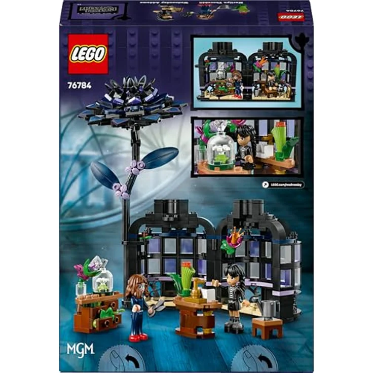 LEGO Wednesday 76784 Schwarze Dahlie Bausatz, 358 Teile, mehrfarbig mit Vase und Klassenzimmer – Bild 8