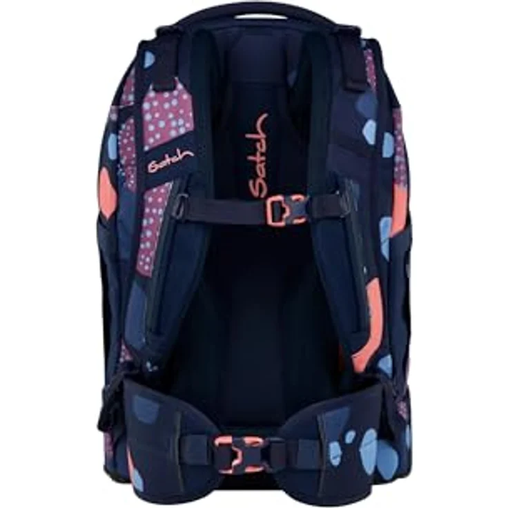 Satch Schulrucksack Pack - Ergonomischer Schulrucksack 45 cm mit 30 Litern Volumen, verstellbaren Tragegurten und reflektierenden Elementen, coral reef – Bild 6